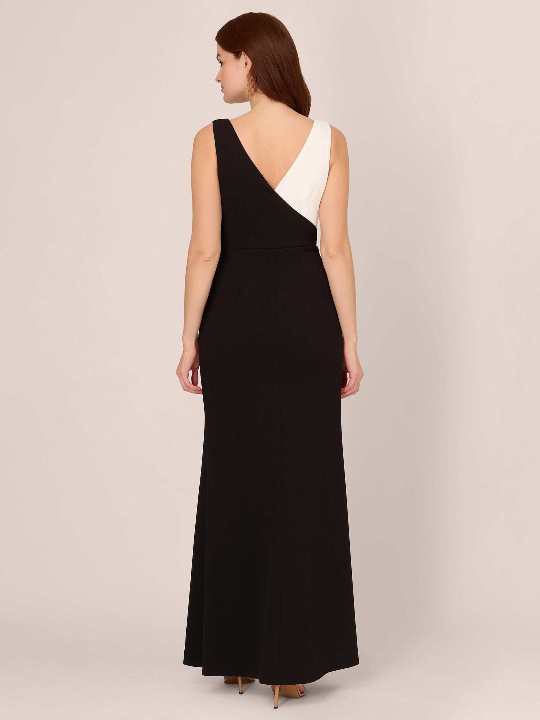 Product image 2 of 6, which shows Adrianna Papell Colour Block Maxi Dress, Black/Ivory, 22