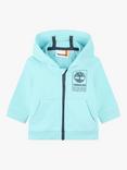 Timberland Baby Logo French Terry Zip Through Hooded Cardigan