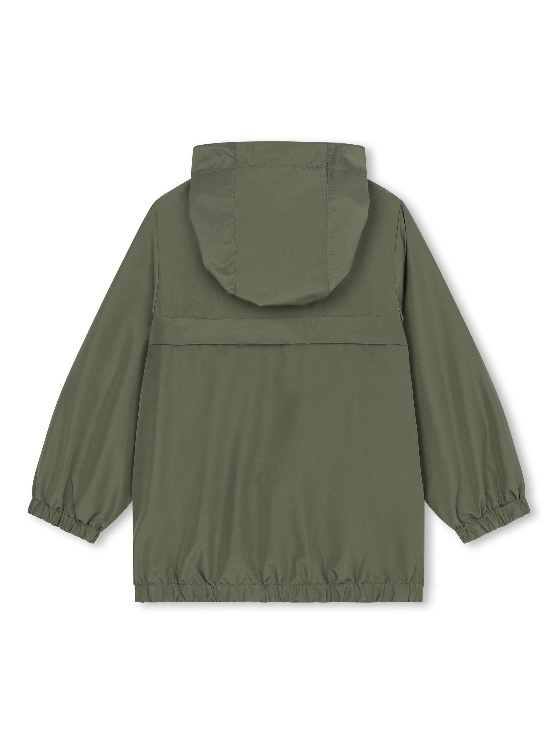 Product image 2 of 3, which shows Timberland Baby Logo Hooded Water Repellent Windbreaker, Green, 6 months