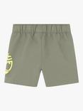 Timberland Baby Logo Block Surfer Swim Shorts, Mid Green