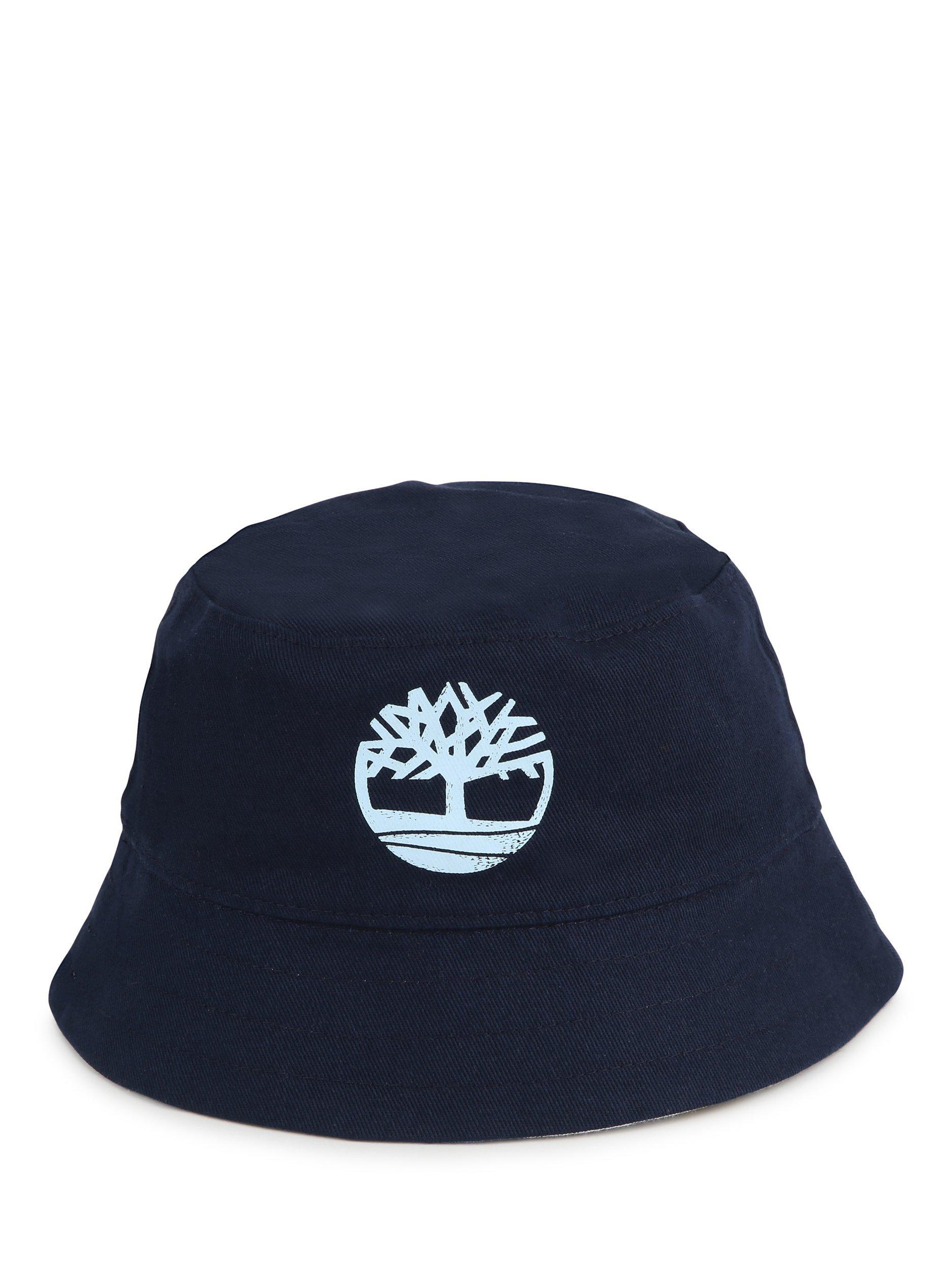 Timberland Baby Logo Reversible Bucket Hat, Navy/Multi