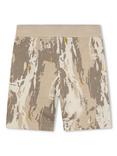 Timberland Baby Logo Abstract Print French Terry Track Bermuda Shorts, Natural