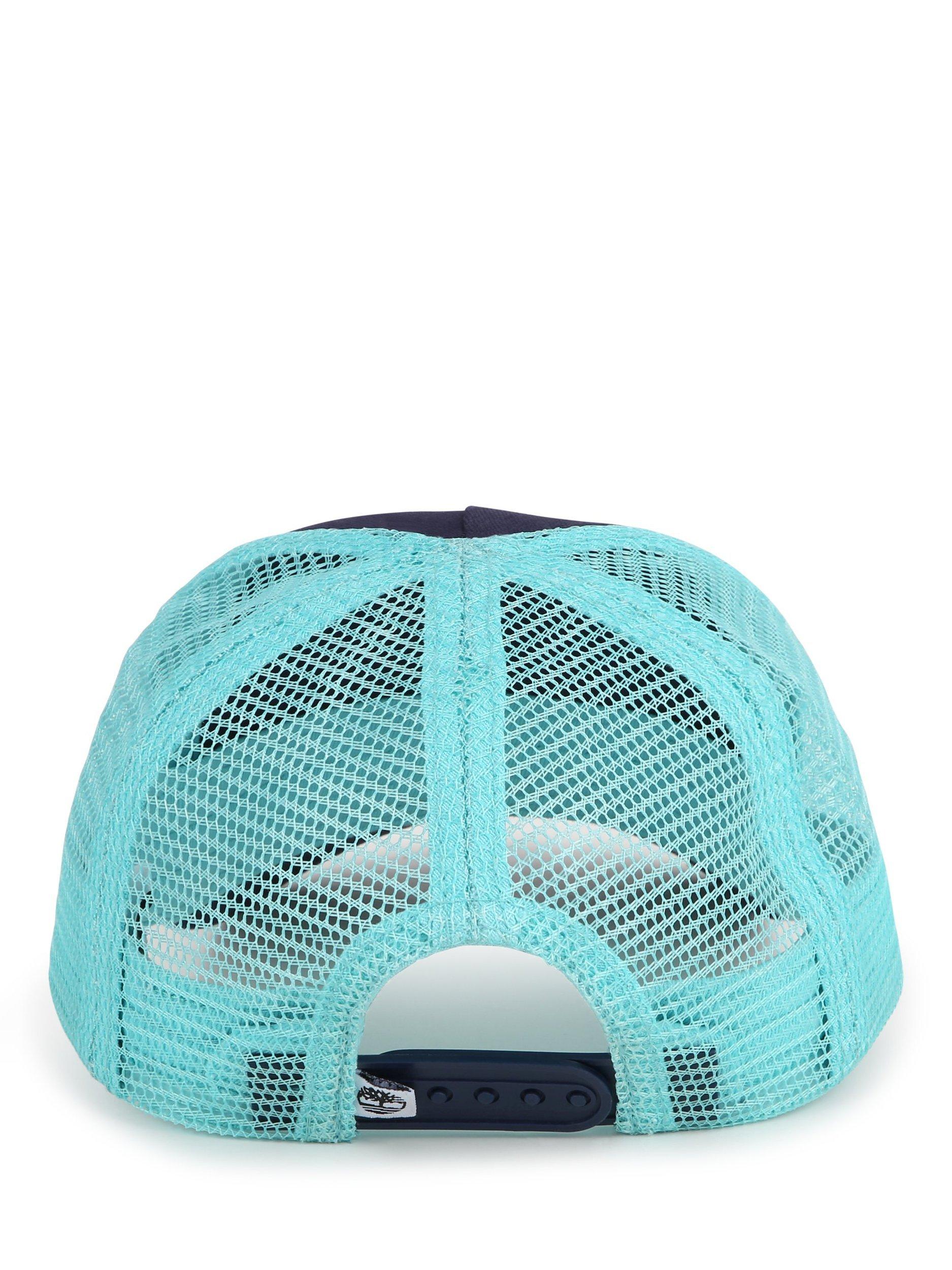 Product image 2 of 3, which shows Timberland Kids' Logo Baseball Cap, Blue/Multi, 9-12 months
