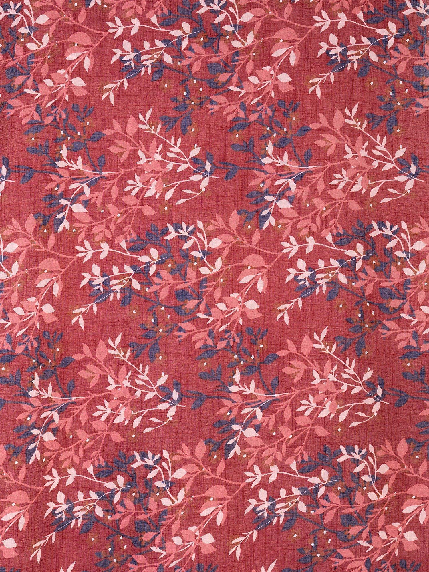 Product image 2 of 6, which shows chesca Leaf Print Scarf, Berry/Multi, One Size