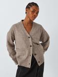 John Lewis ANYDAY Turn Cuff V-Neck Cardigan, Navy