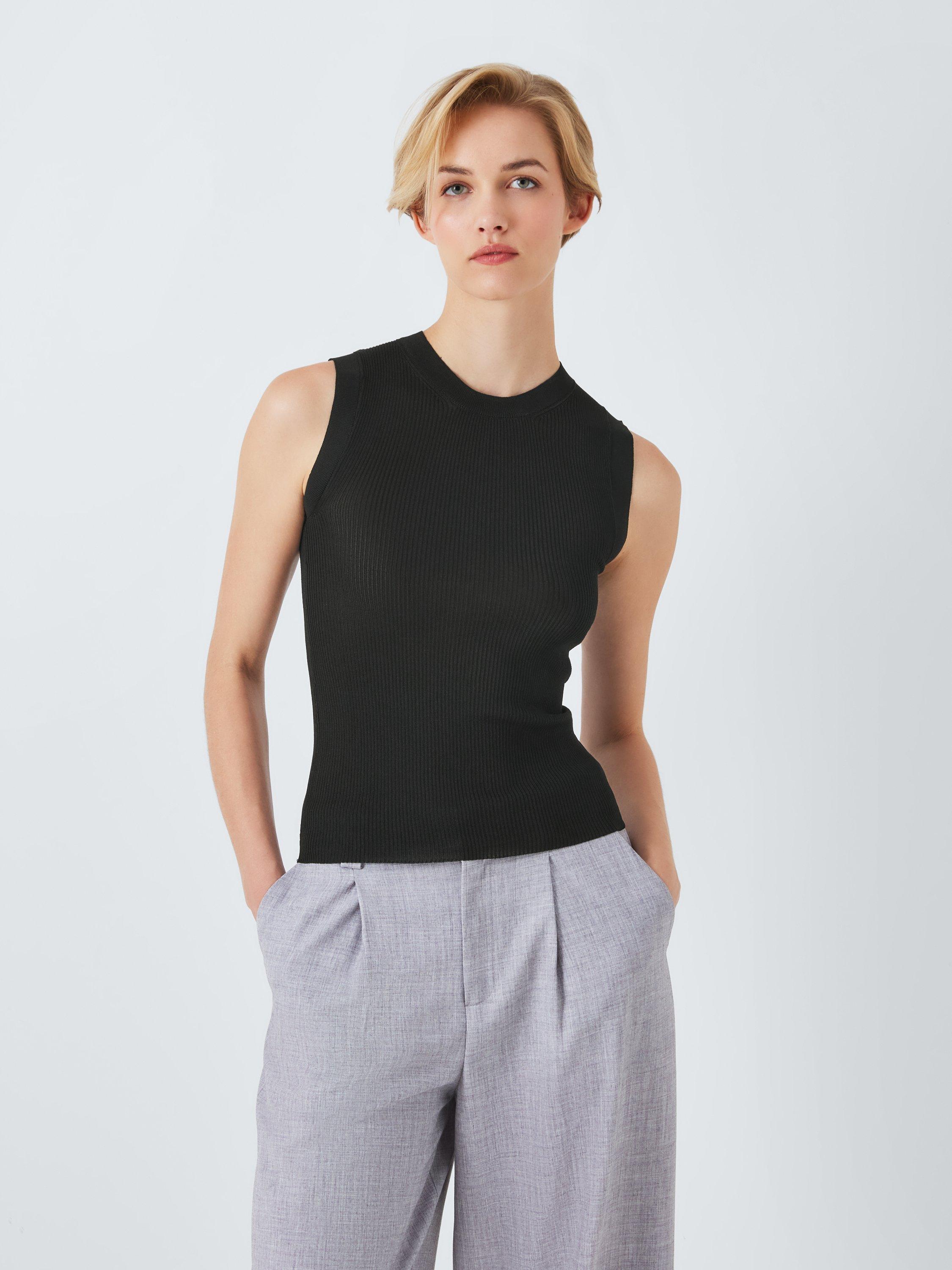 John Lewis ANYDAY Rib Knit Vest Top, Red