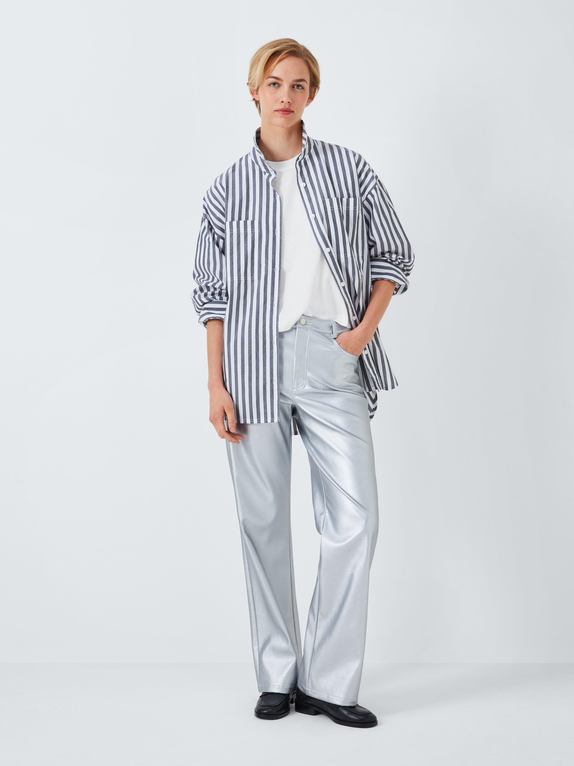 Product image 3 of 7, which shows John Lewis ANYDAY Cotton Boxy Fit T-Shirt, White, XS