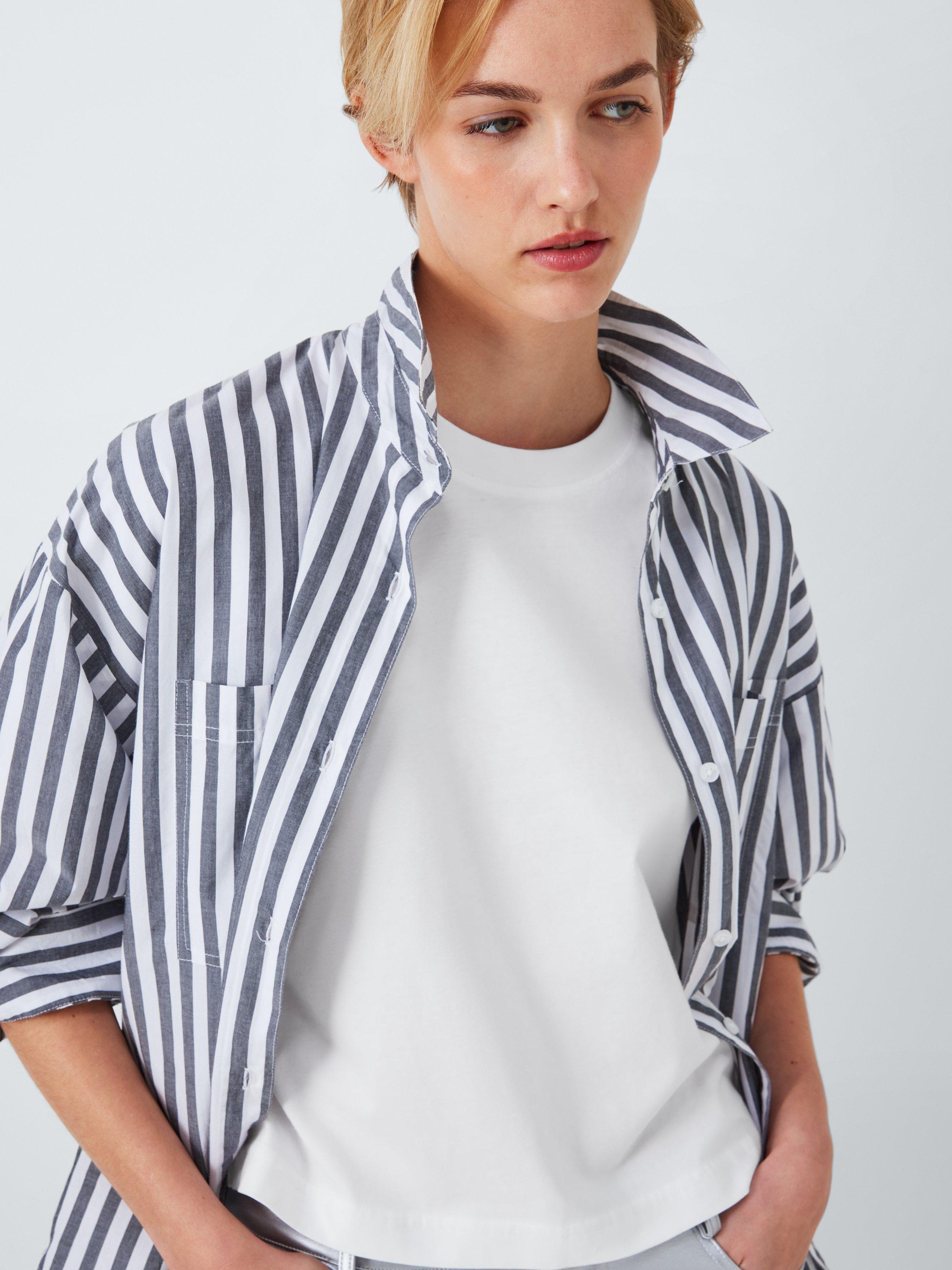 Product image 6 of 7, which shows John Lewis ANYDAY Cotton Boxy Fit T-Shirt, White, XS