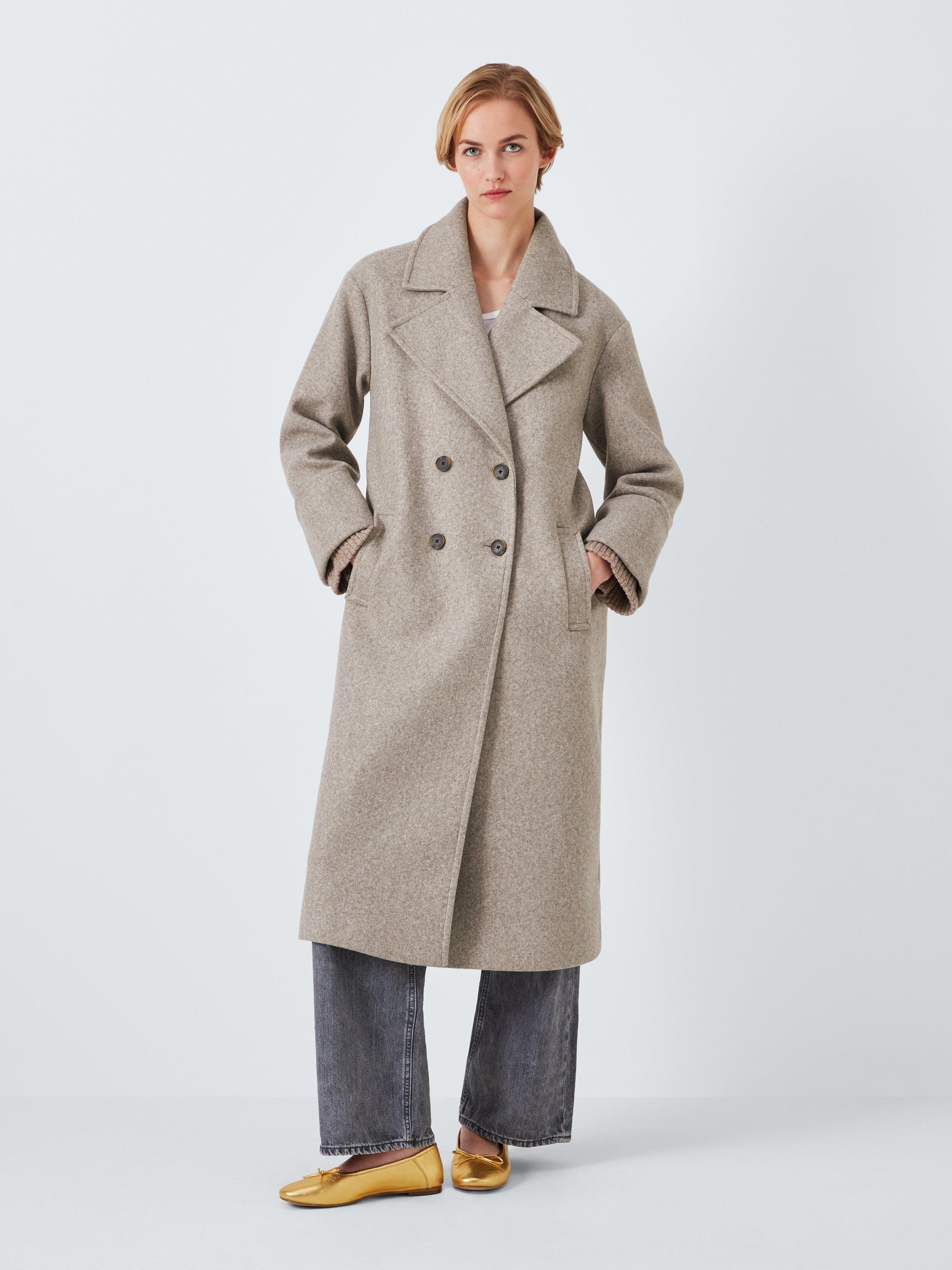 John Lewis ANYDAY Relaxed City Coat Black