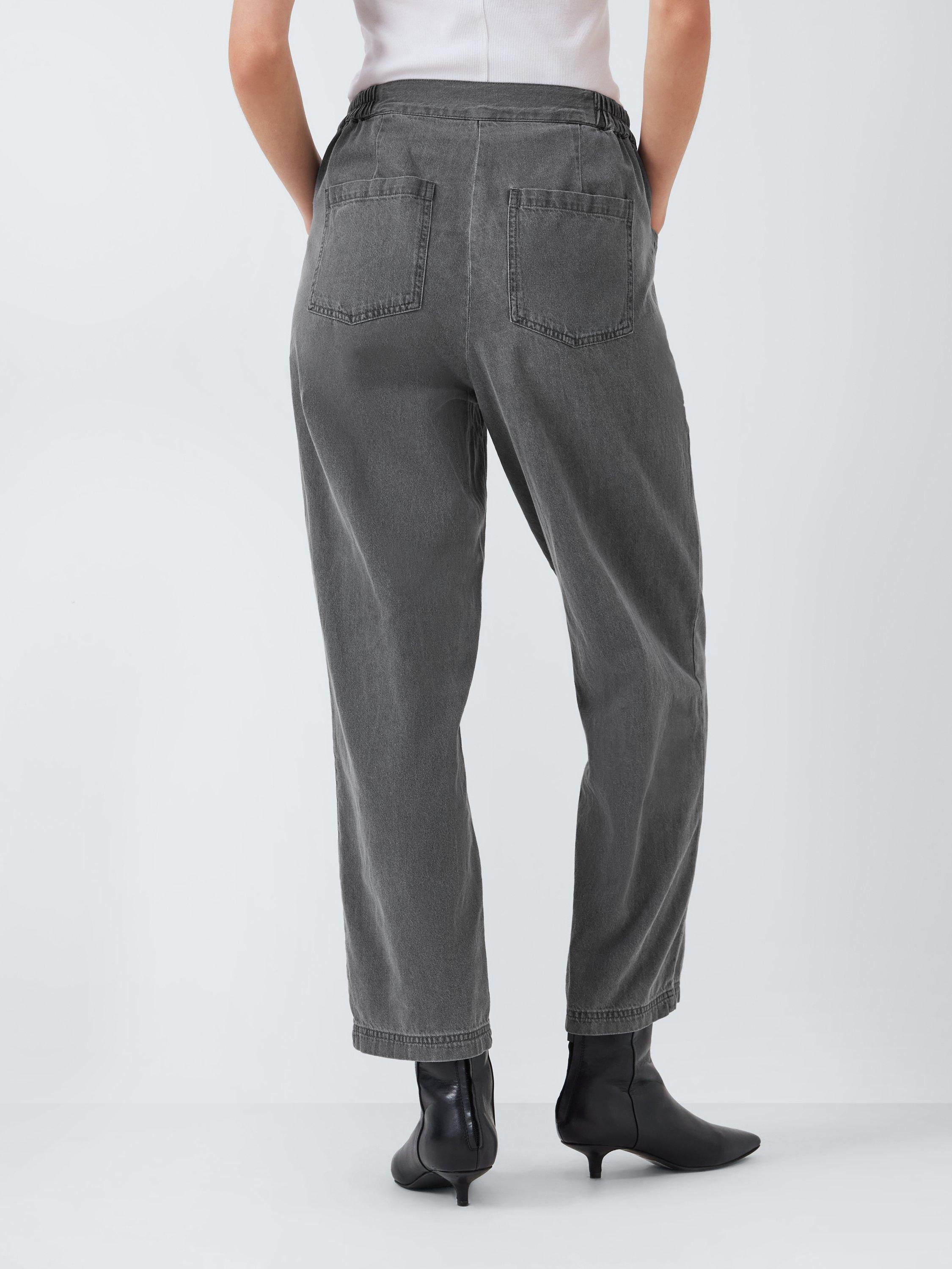 John Lewis ANYDAY Patch Pocket Tapered Trousers, Grey, 14