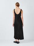 John Lewis ANYDAY Scoop Neck Satin Maxi Dress, Black