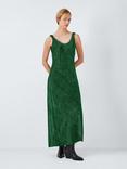 John Lewis ANYDAY Print Scoop Neck Satin Maxi Dress, Green/Multi