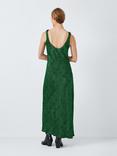 John Lewis ANYDAY Print Scoop Neck Satin Maxi Dress, Green/Multi