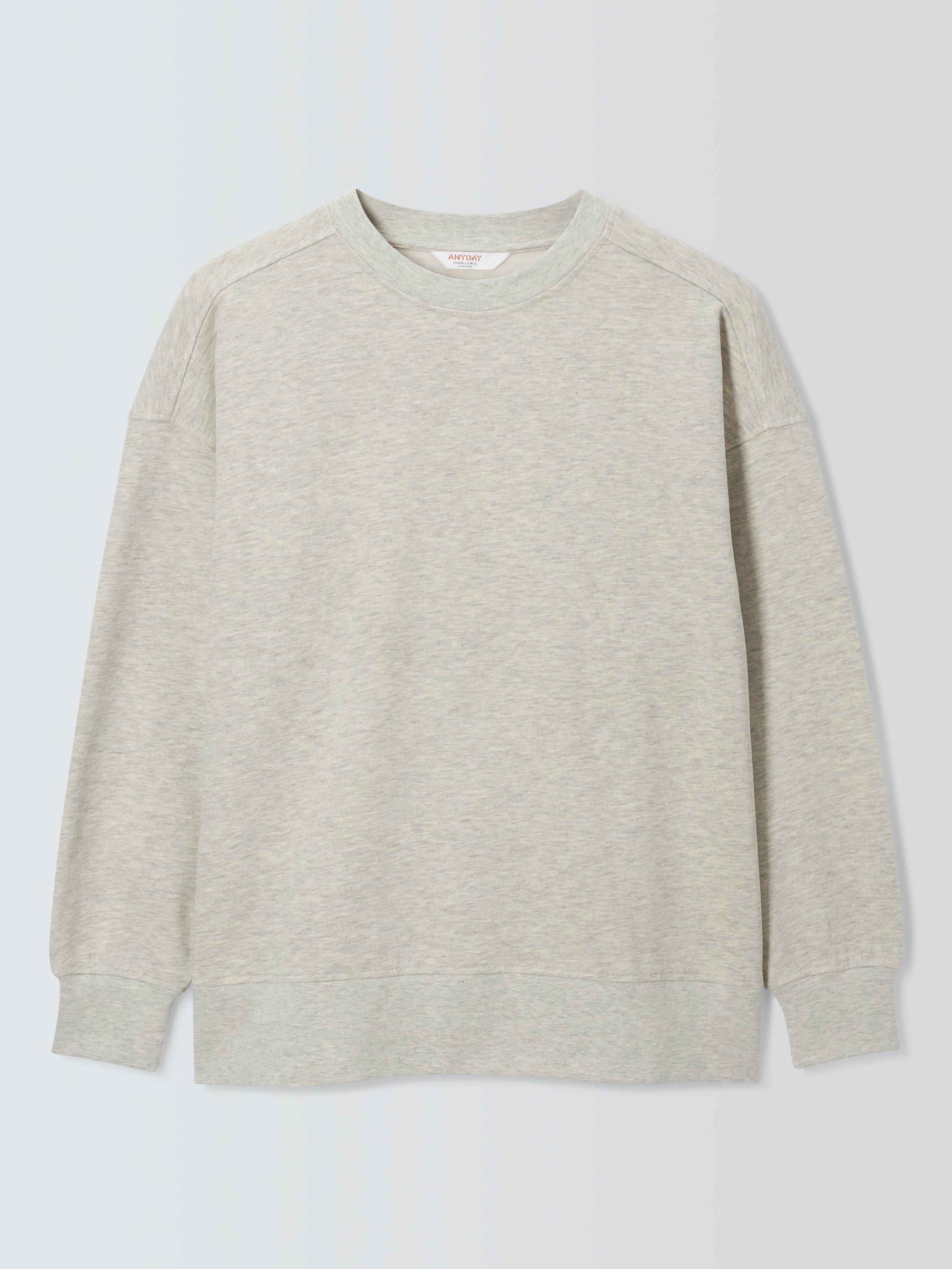 Product image 4 of 6, which shows John Lewis ANYDAY Oversized Jersey Sweatshirt, Natural, S