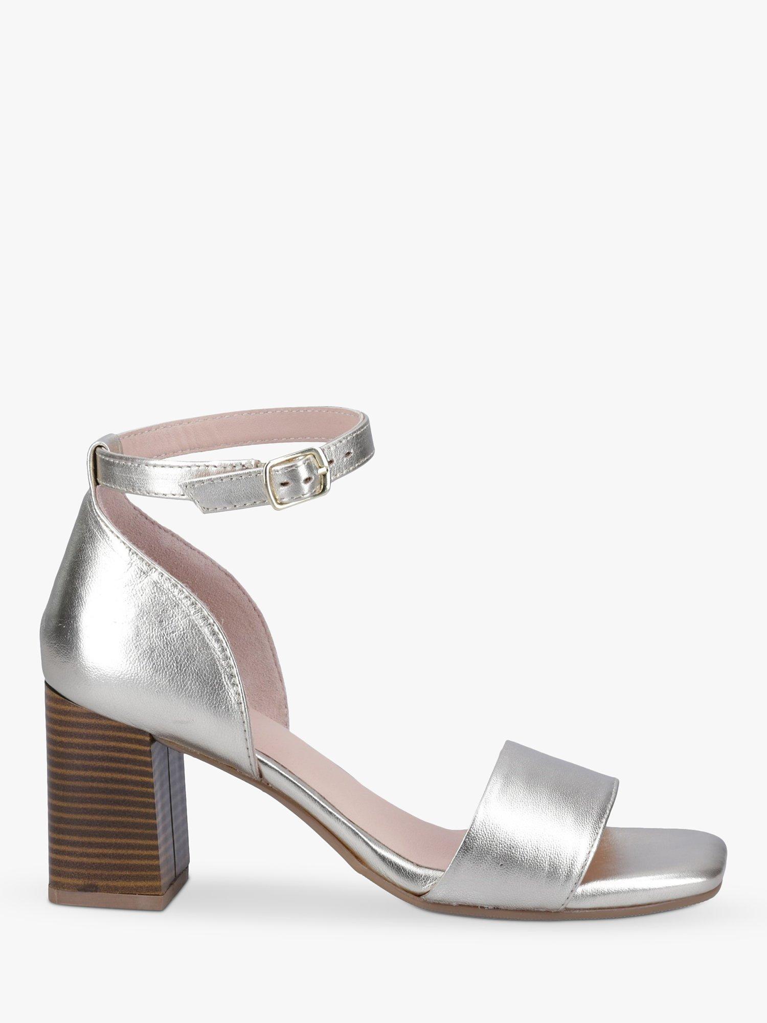 Hush Puppies Kelsey Leather Block Heel Sandals, Gold