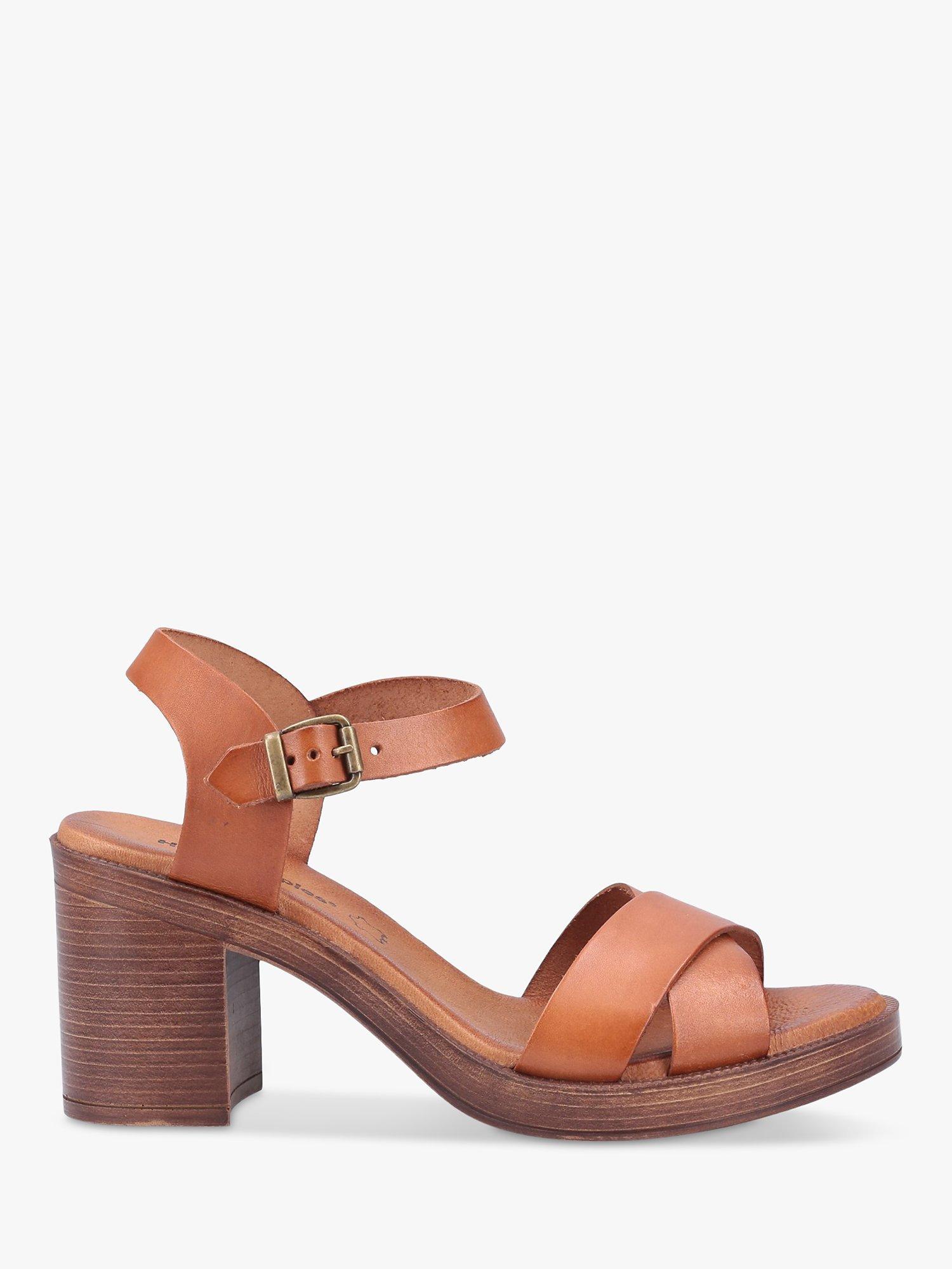 Hush Puppies Georgia Leather Buckle Sandal, Brown