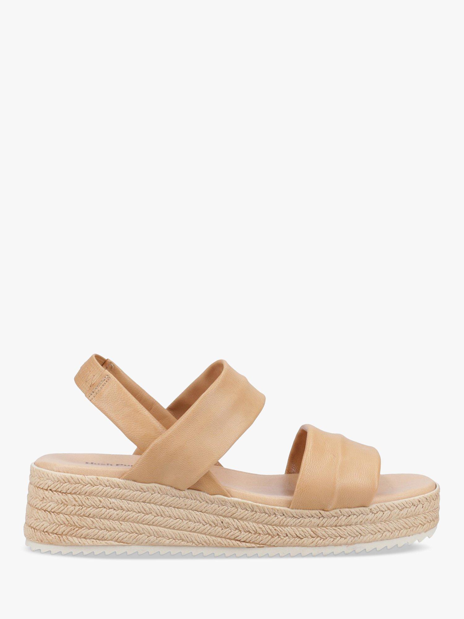 Hush Puppies Rachel Leather Platform Espadrille Sandals, Tan