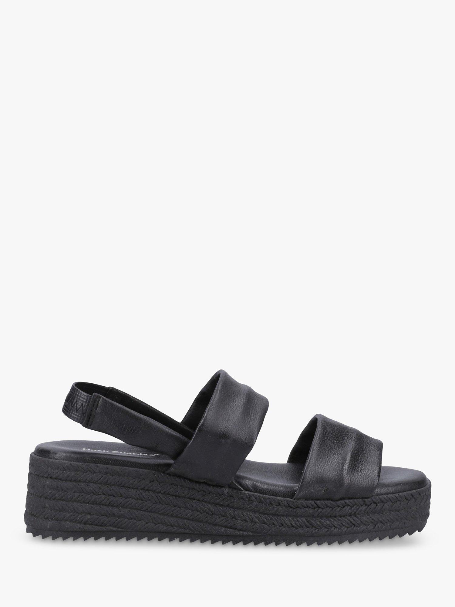 Hush Puppies Rachel Leather Platform Espadrille Sandals, Black