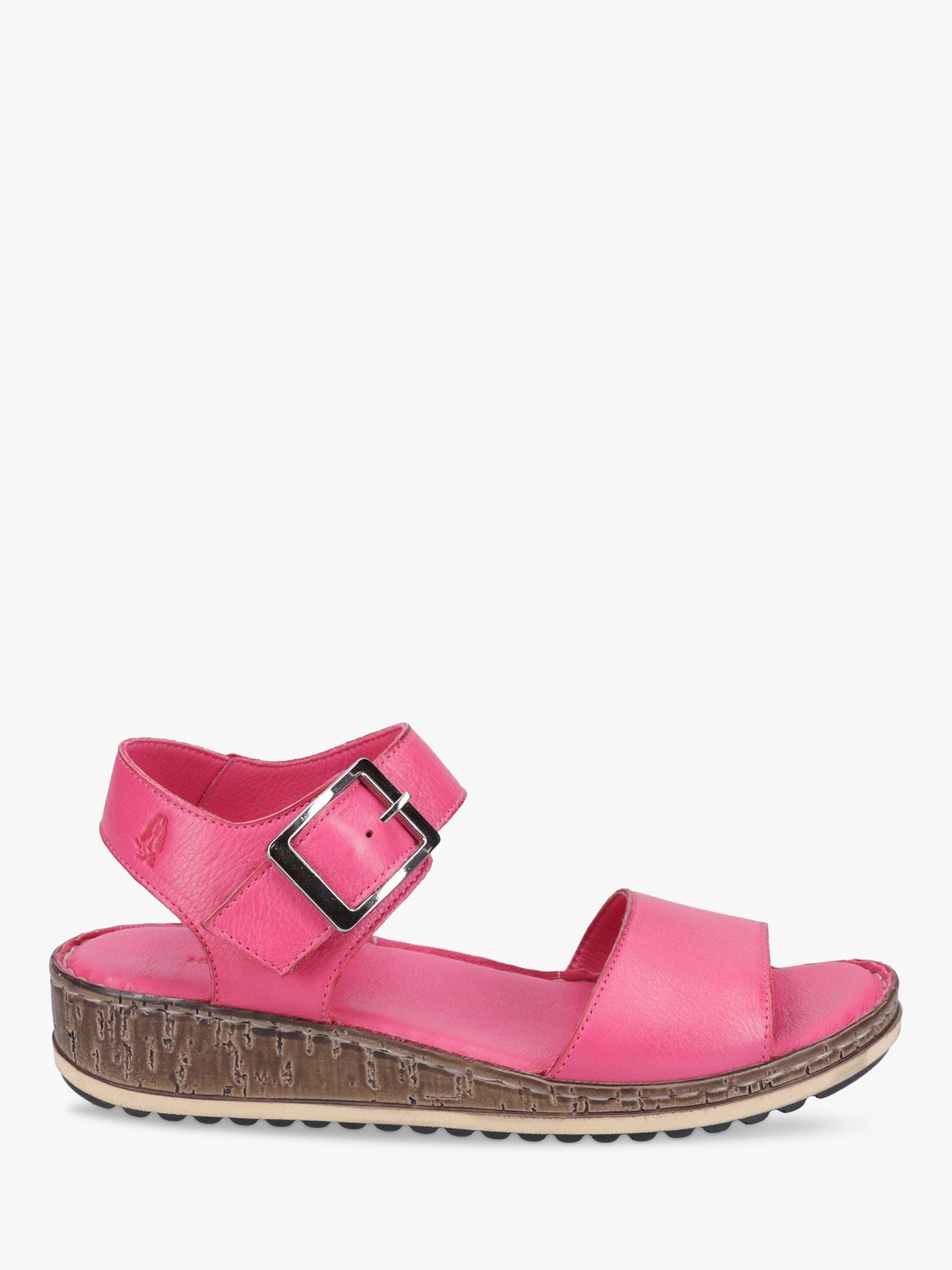 Hush Puppies Ellie Leather Sandals, Fuchsia