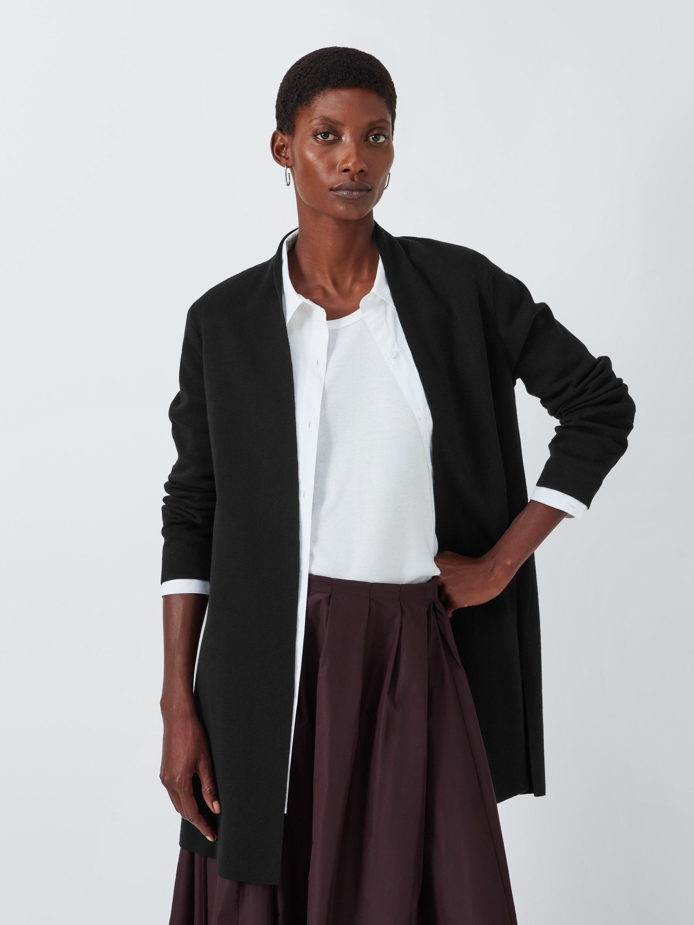 Black longline cardigan best sale