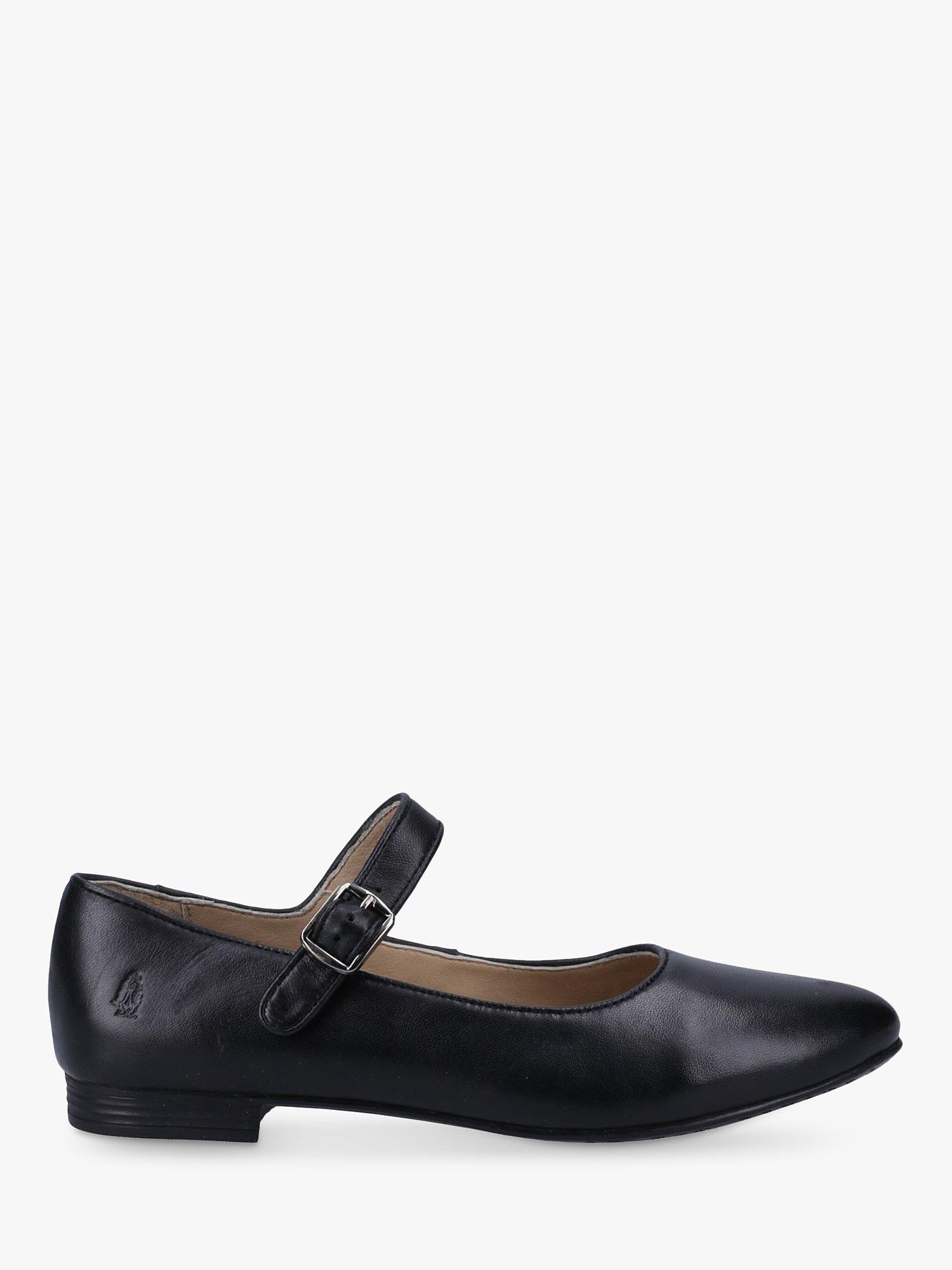Hush Puppies Melissa Leather Strap Mary Jane Shoes Black
