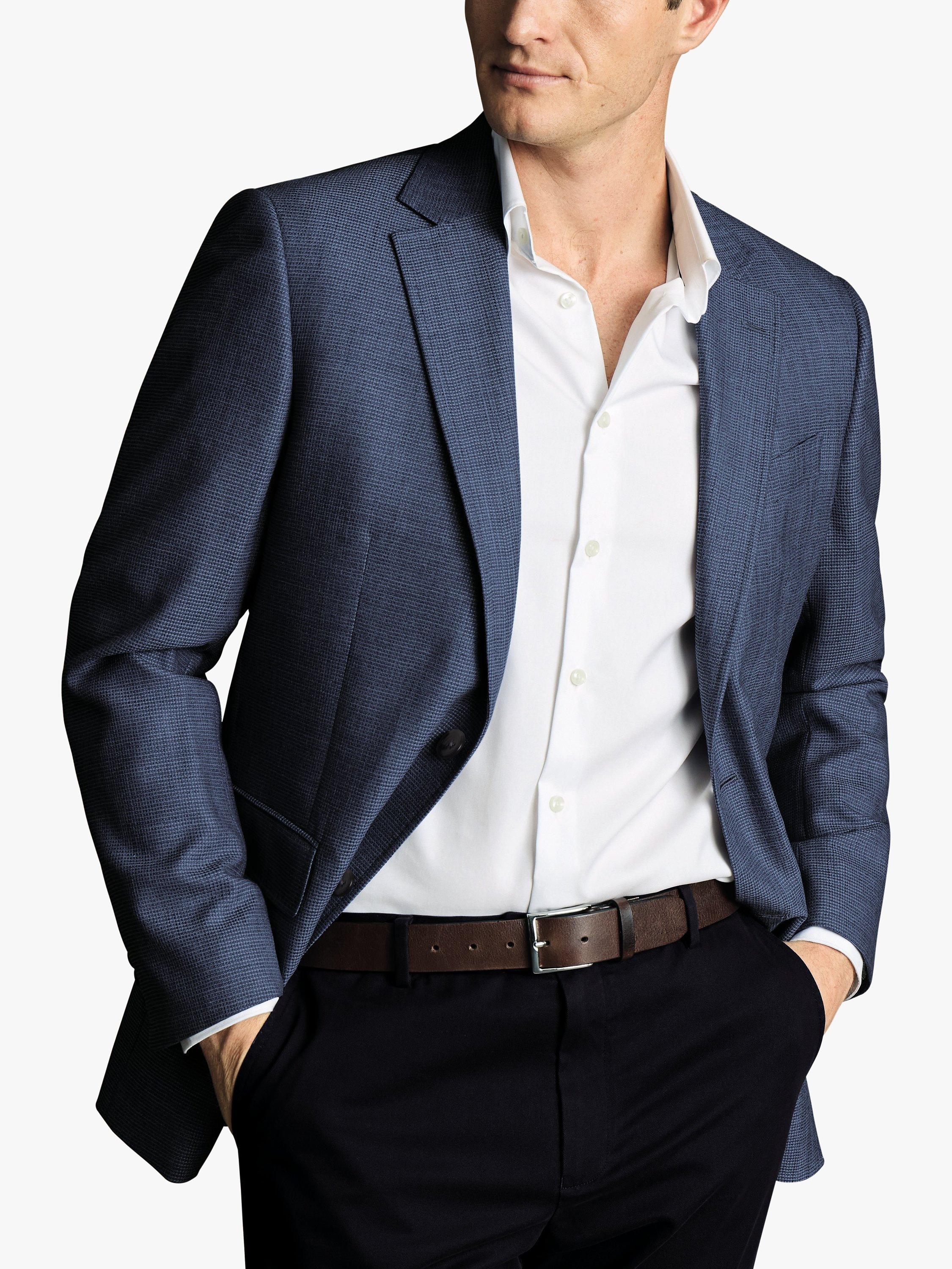 Charles Tyrwhitt Twill Wool Slim Fit Jacket, Indigo Blue