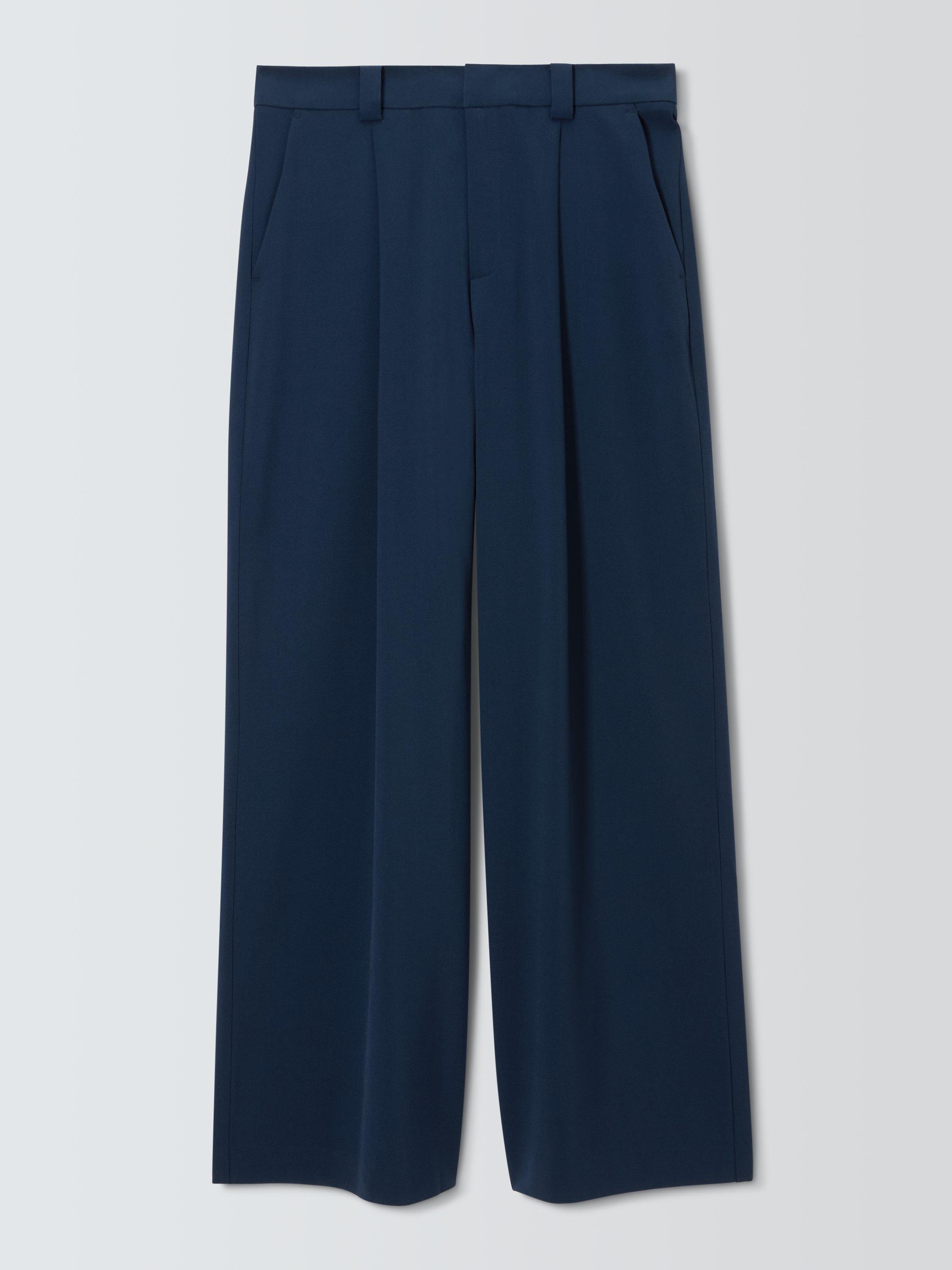 Product image 5 of 7, which shows John Lewis ANYDAY Super Wide Leg Trousers, Navy, 20