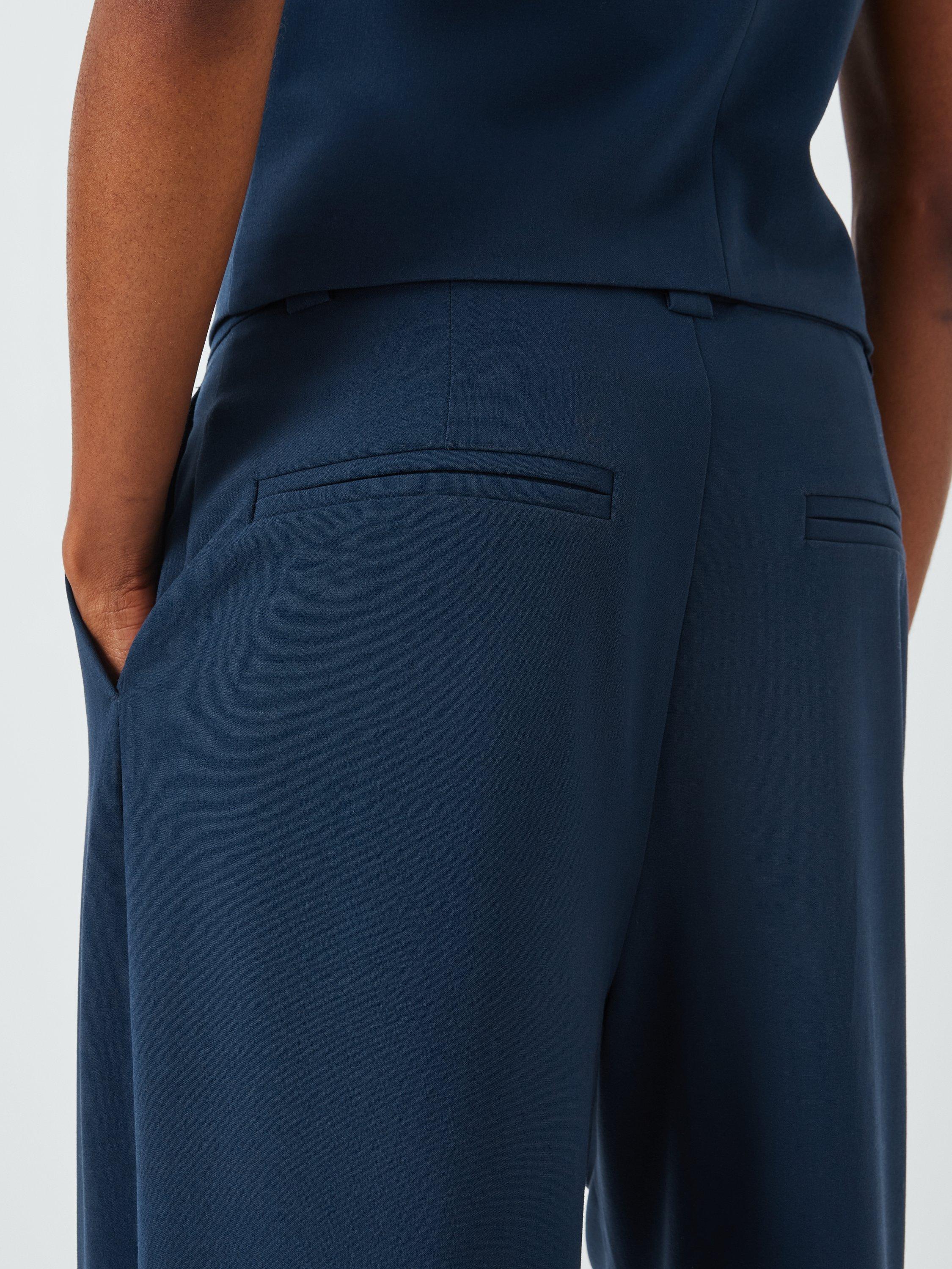 Product image 7 of 7, which shows John Lewis ANYDAY Super Wide Leg Trousers, Navy, 20