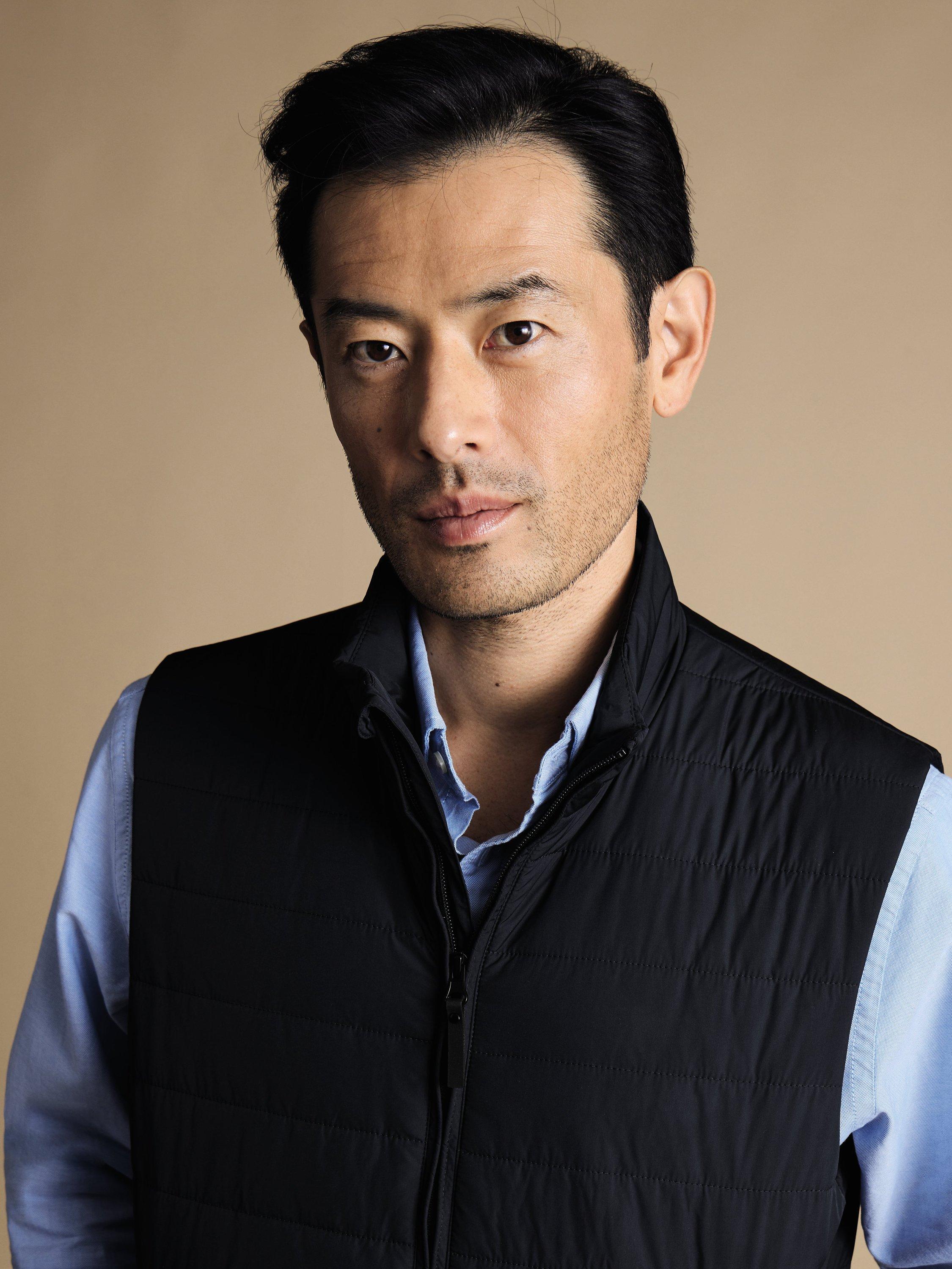 Product image 2 of 4, which shows Charles Tyrwhitt Quilted Gilet, Navy, L