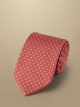 Charles Tyrwhitt Mini Medallion Print Silk Tie, Coral  Pink