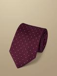 Charles Tyrwhitt Spot Silk Tie, Dark Pink