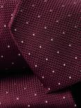 Charles Tyrwhitt Spot Silk Tie, Dark Pink