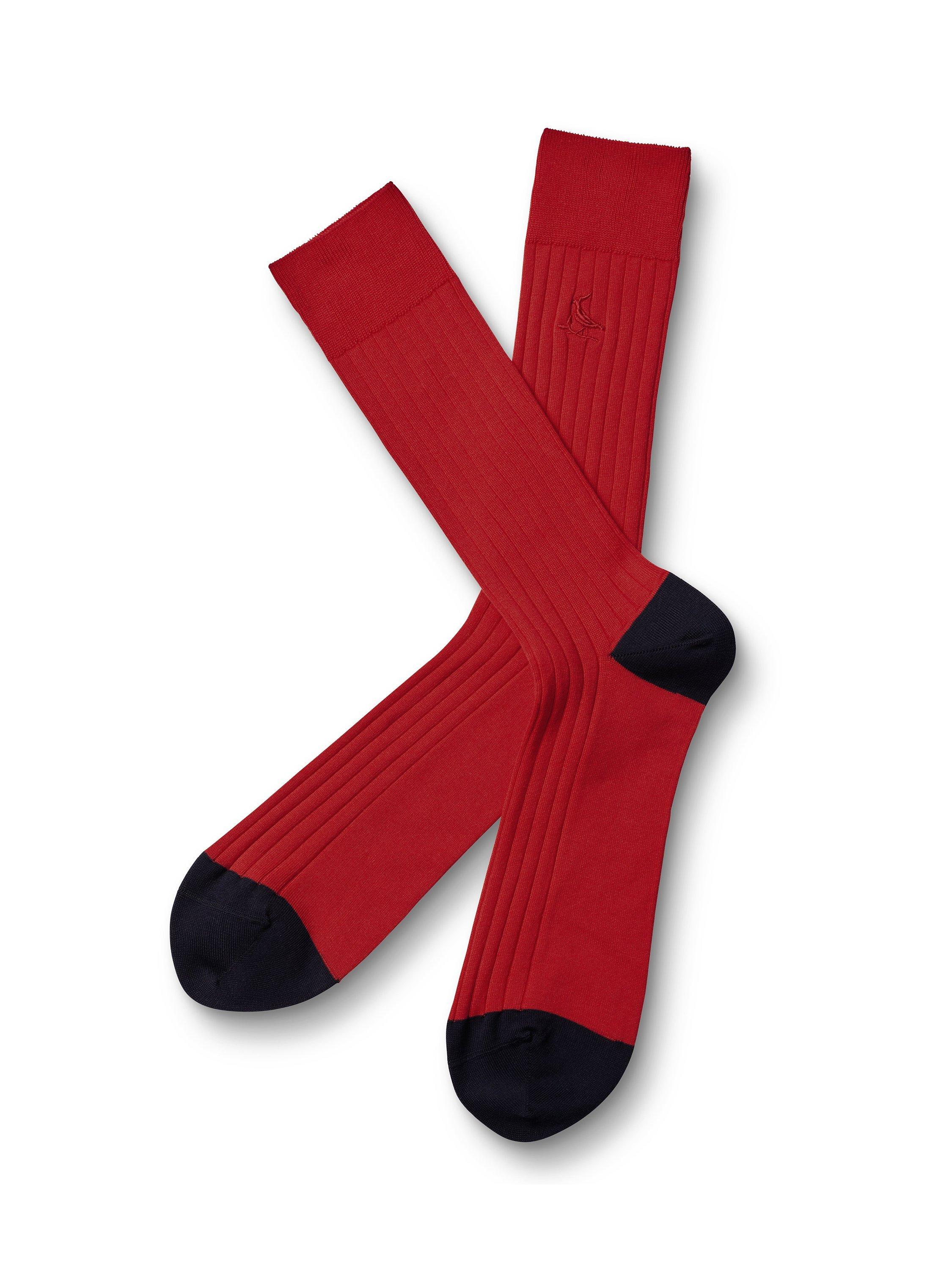 Charles Tyrwhitt Cotton Rib Socks, Red
