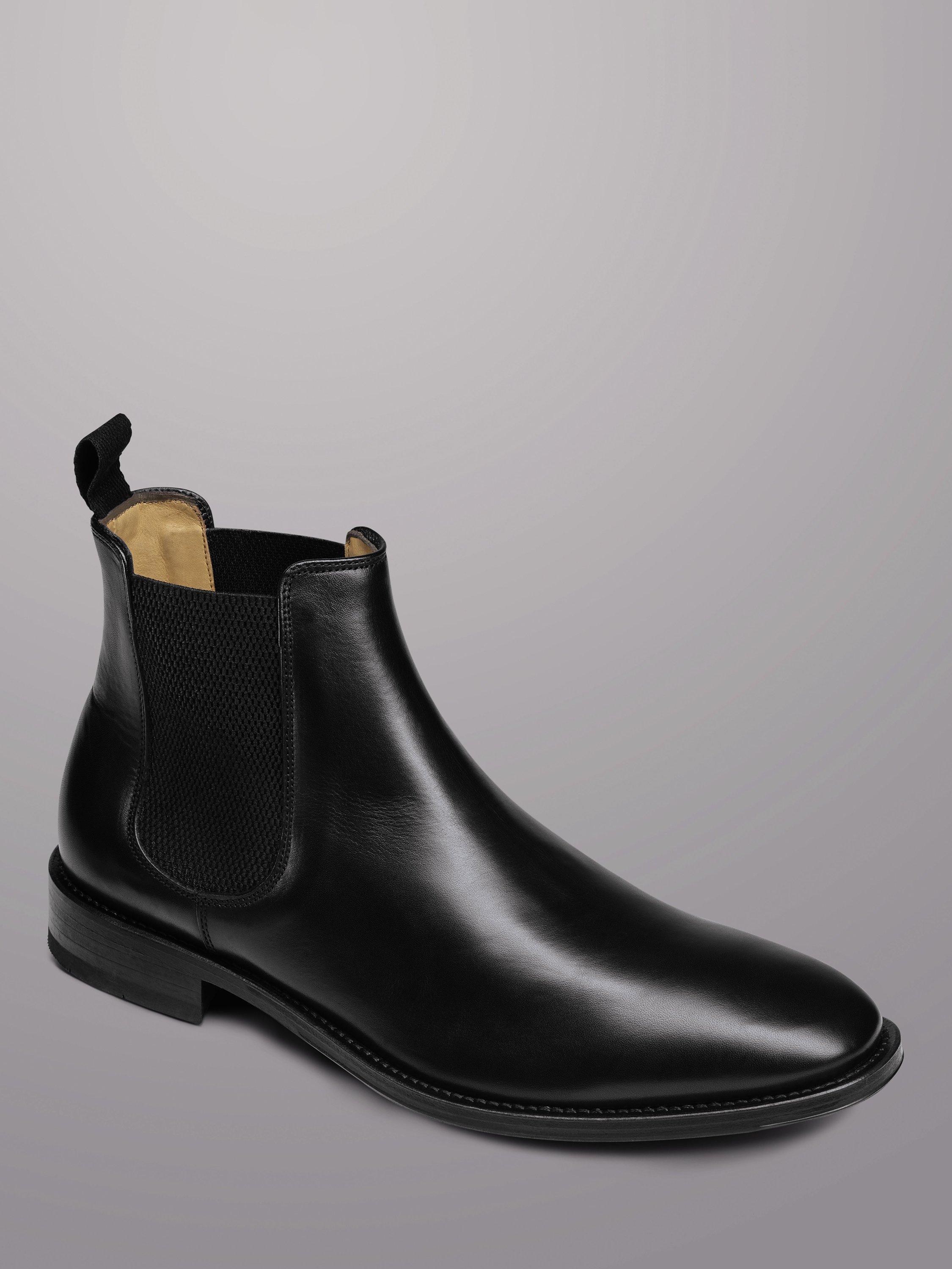 Charles Tyrwhitt Leather Chelsea Boots Black