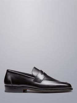 Charles Tyrwhitt Leather Apron Loafers - view 2, Black
