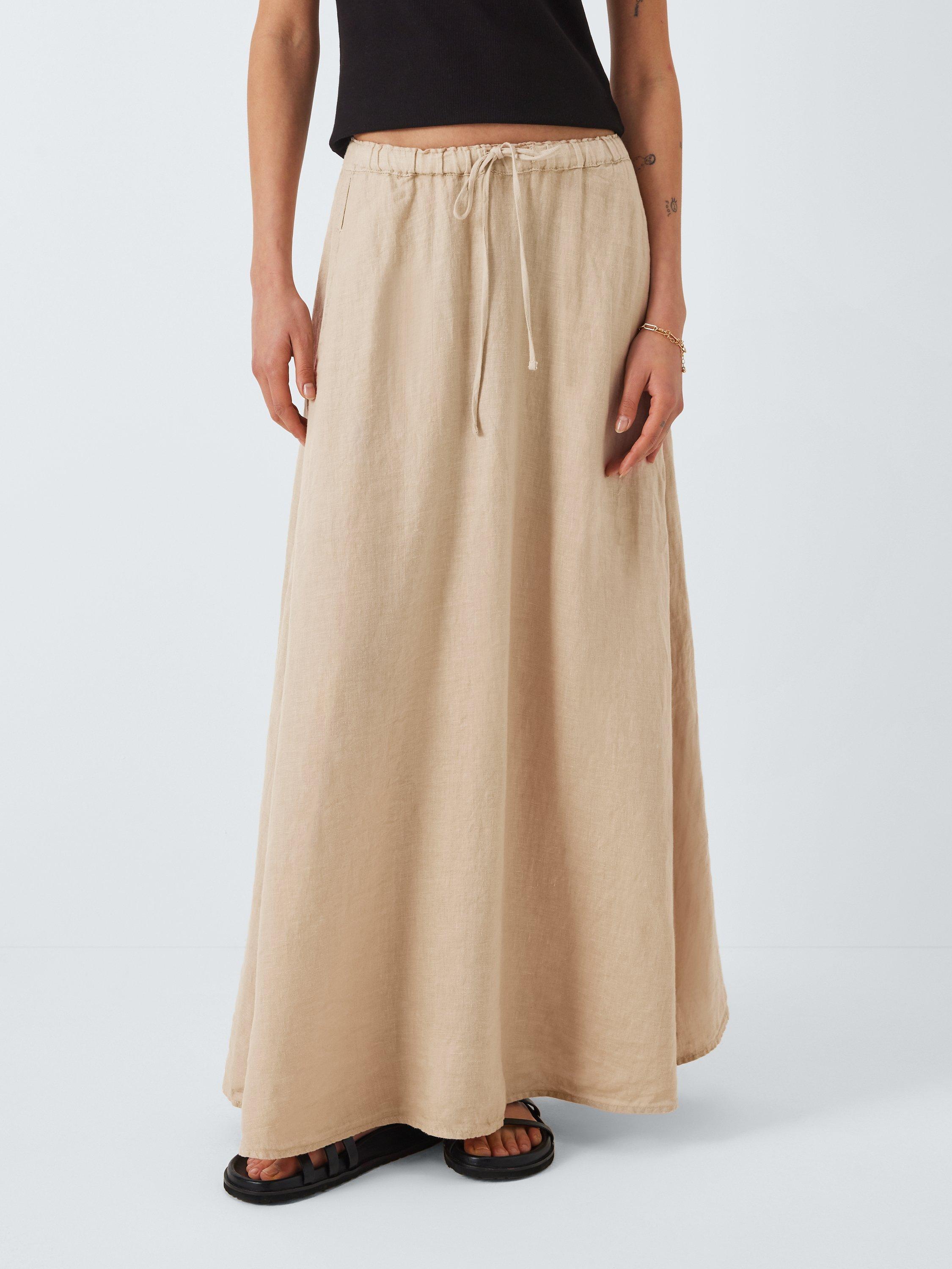 Velvet by Graham & Spencer Bailey Linen Maxi Skirt, Biscuit