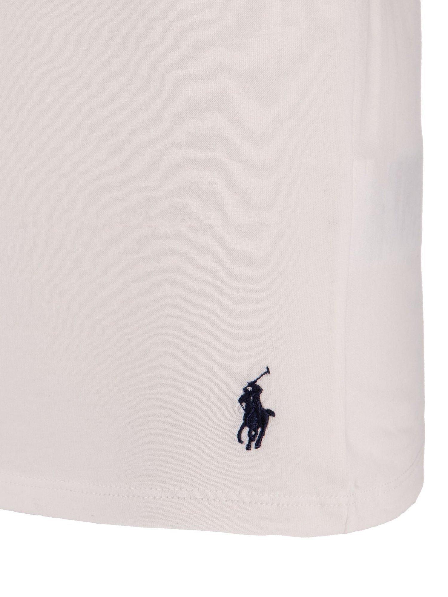 Product image 3 of 3, which shows Polo Ralph Lauren Kids' Logo Crew Neck Under T-Shirts, Pack of 2, White, M