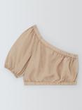 Velvet by Graham & Spencer Laleen Linen Crop Top, Biscuit