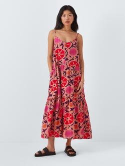 Velvet by Graham & Spencer Kate Tiered Midi Dress, Cameo, Cameo