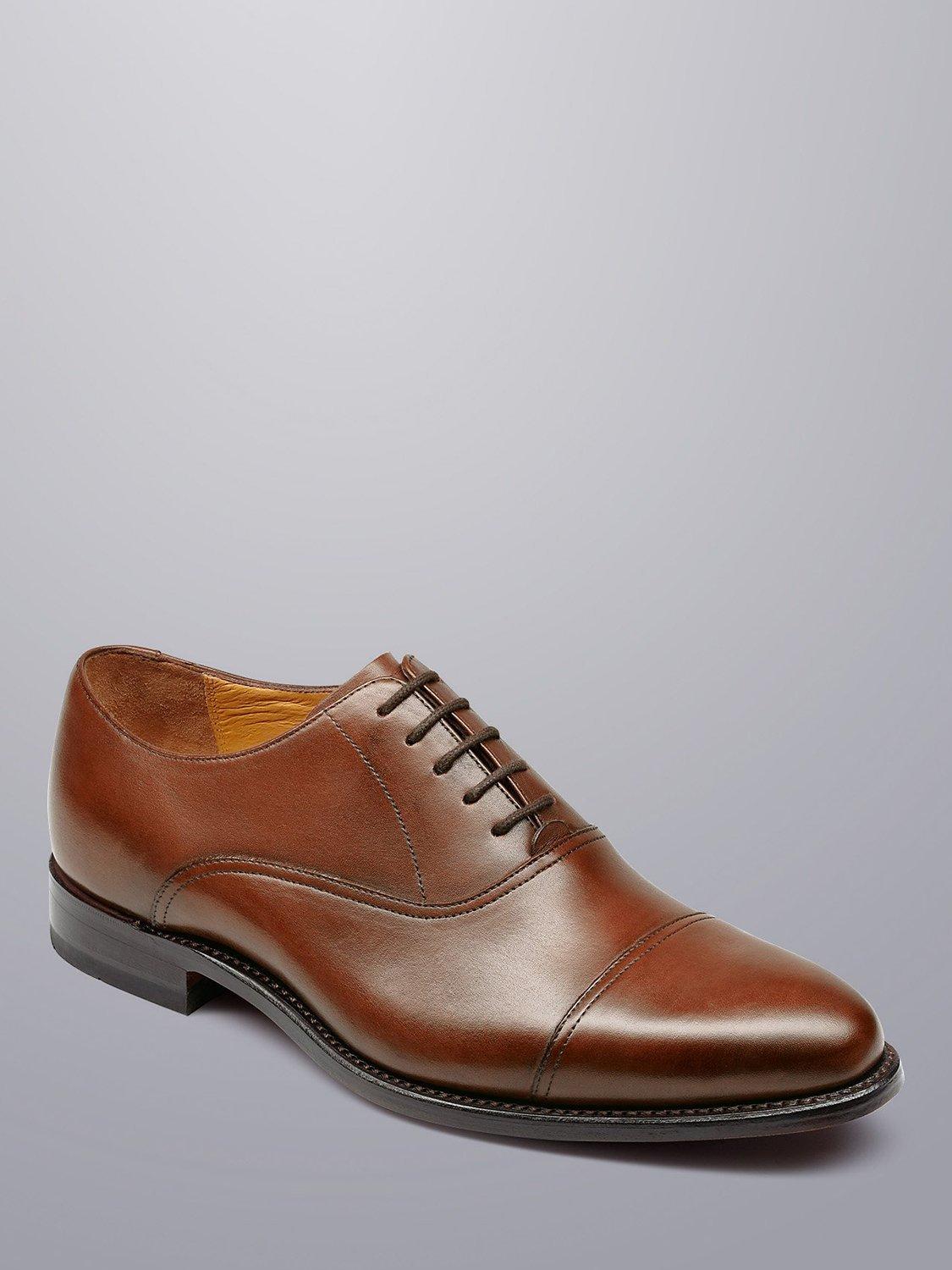 Product image 2 of 4, which shows Charles Tyrwhitt Leather Oxford Shoes, Dark Tan, 7