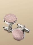 Charles Tyrwhitt Round Silk Cufflinks, Light Pink