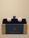 Charles Tyrwhitt Round Silk Cufflinks, Light Pink