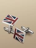 Charles Tyrwhitt Conversational Union Jack Cufflinks, Navy/Red