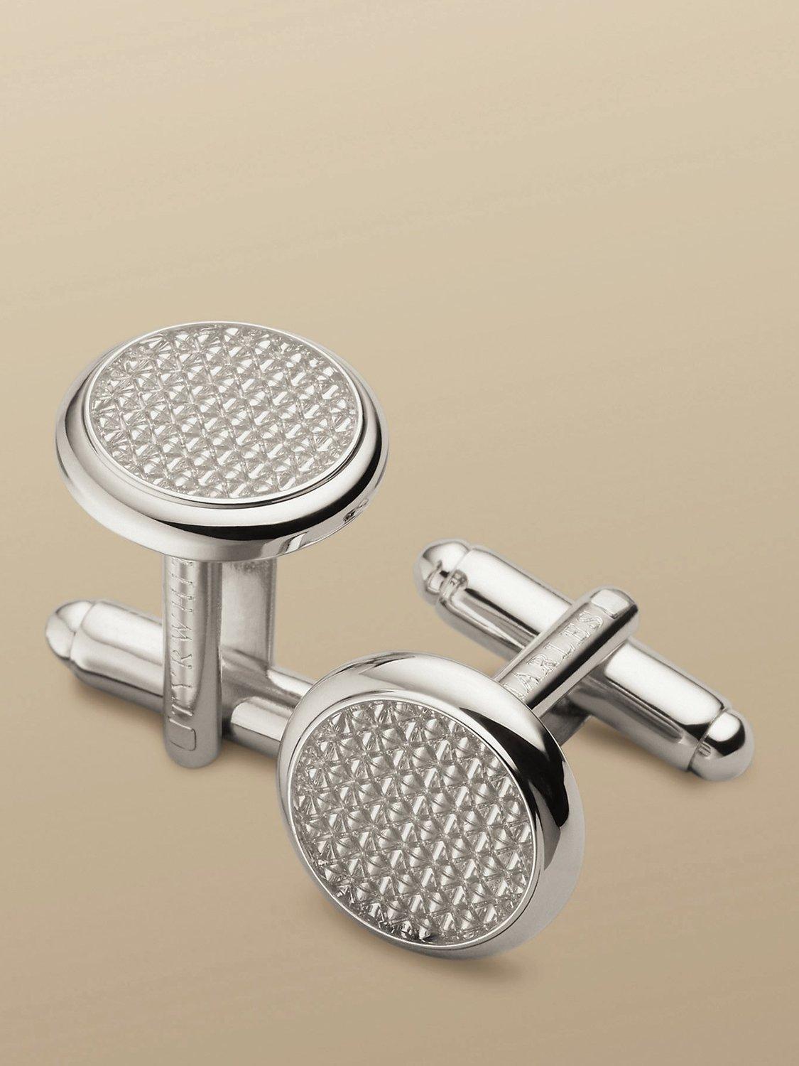 Charles Tyrwhitt Enamel Cufflinks, Silver