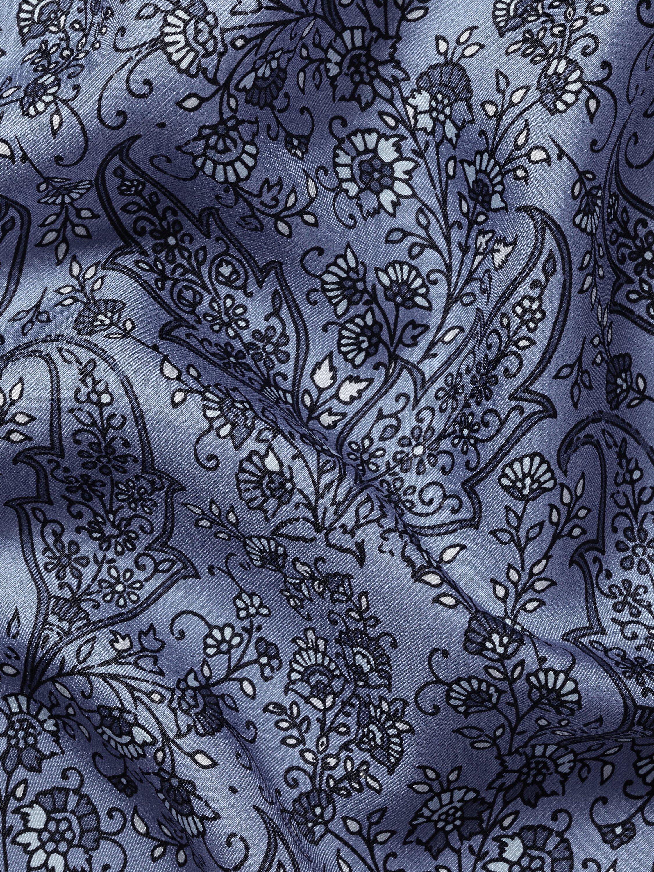 Charles Tyrwhitt Paisley Print Silk Pocket Square, Indigo Blue