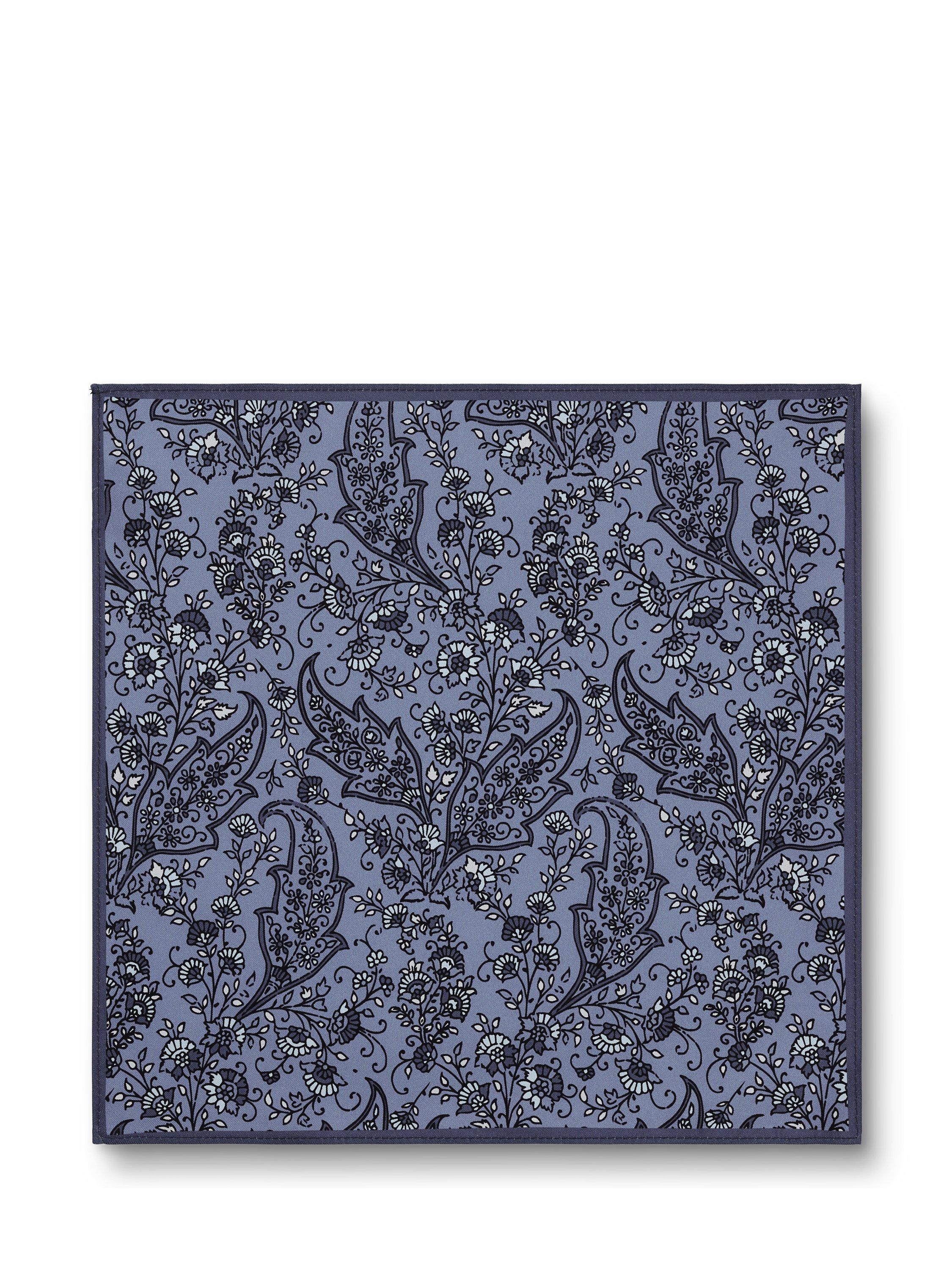 Charles Tyrwhitt Paisley Print Silk Pocket Square, Indigo Blue