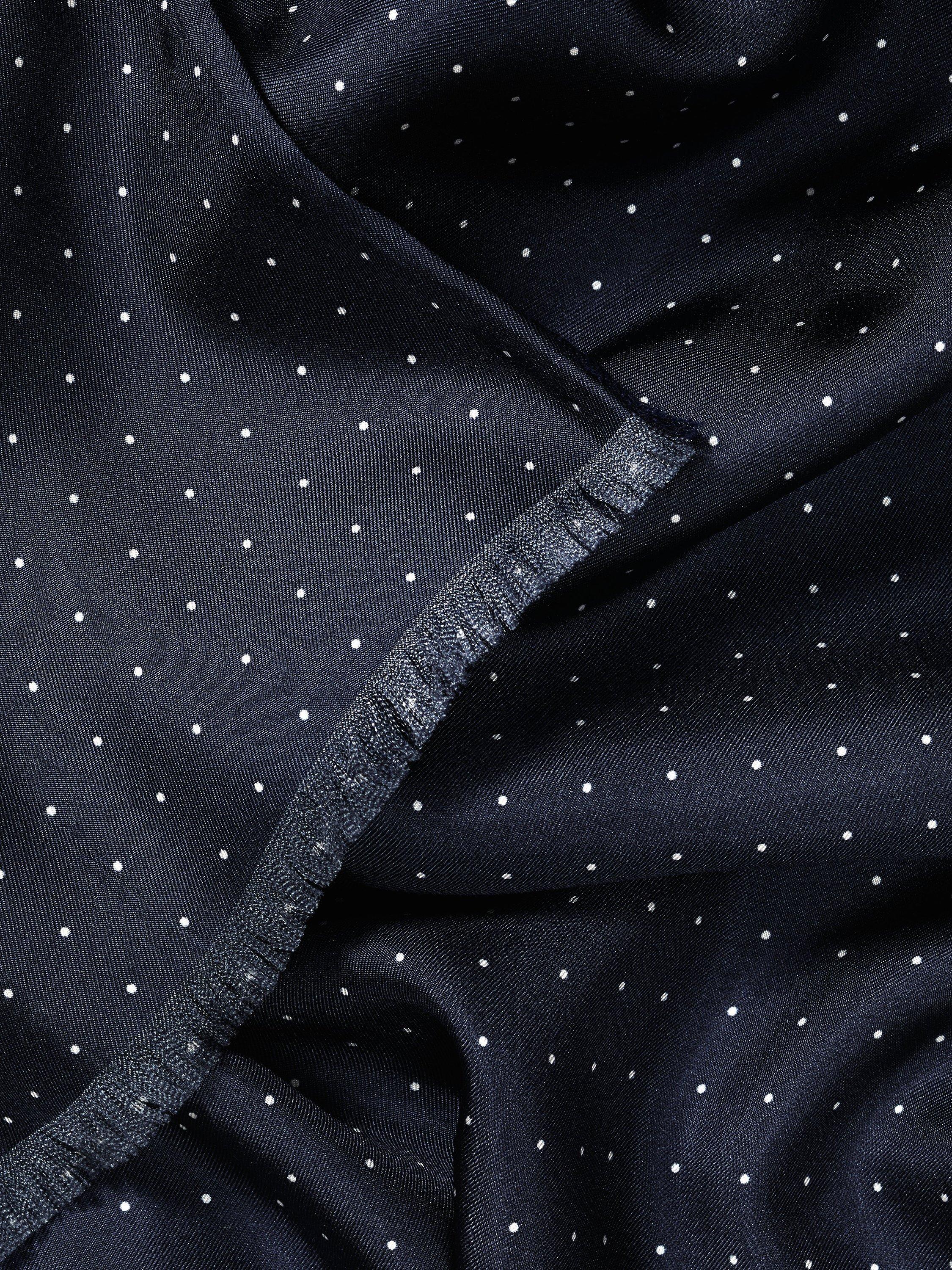 Product image 2 of 3, which shows Charles Tyrwhitt Spot Print Silk Scarf, Navy, One Size