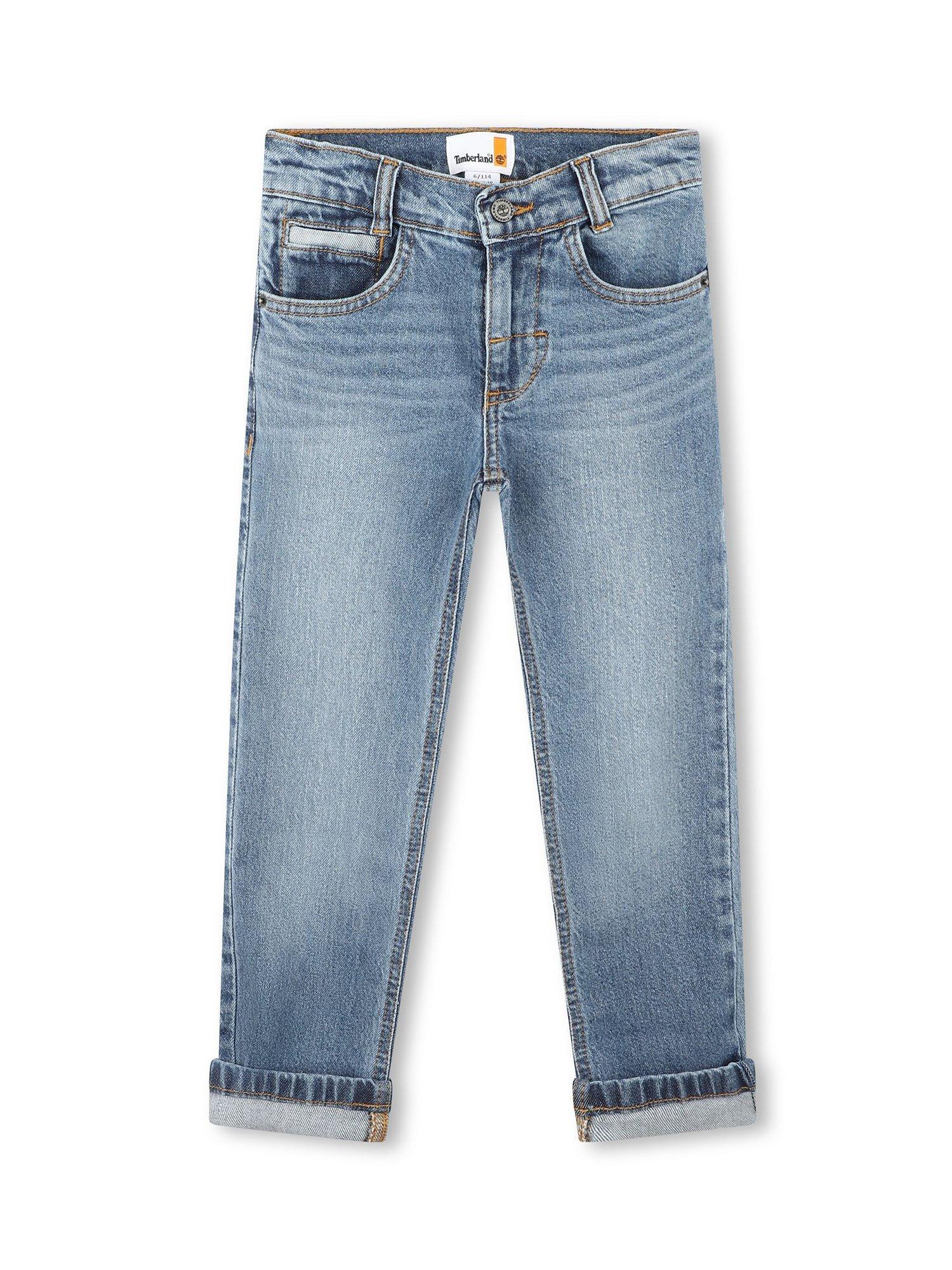 Timberland Kids' New Fit Denim Trousers, Mid Blue