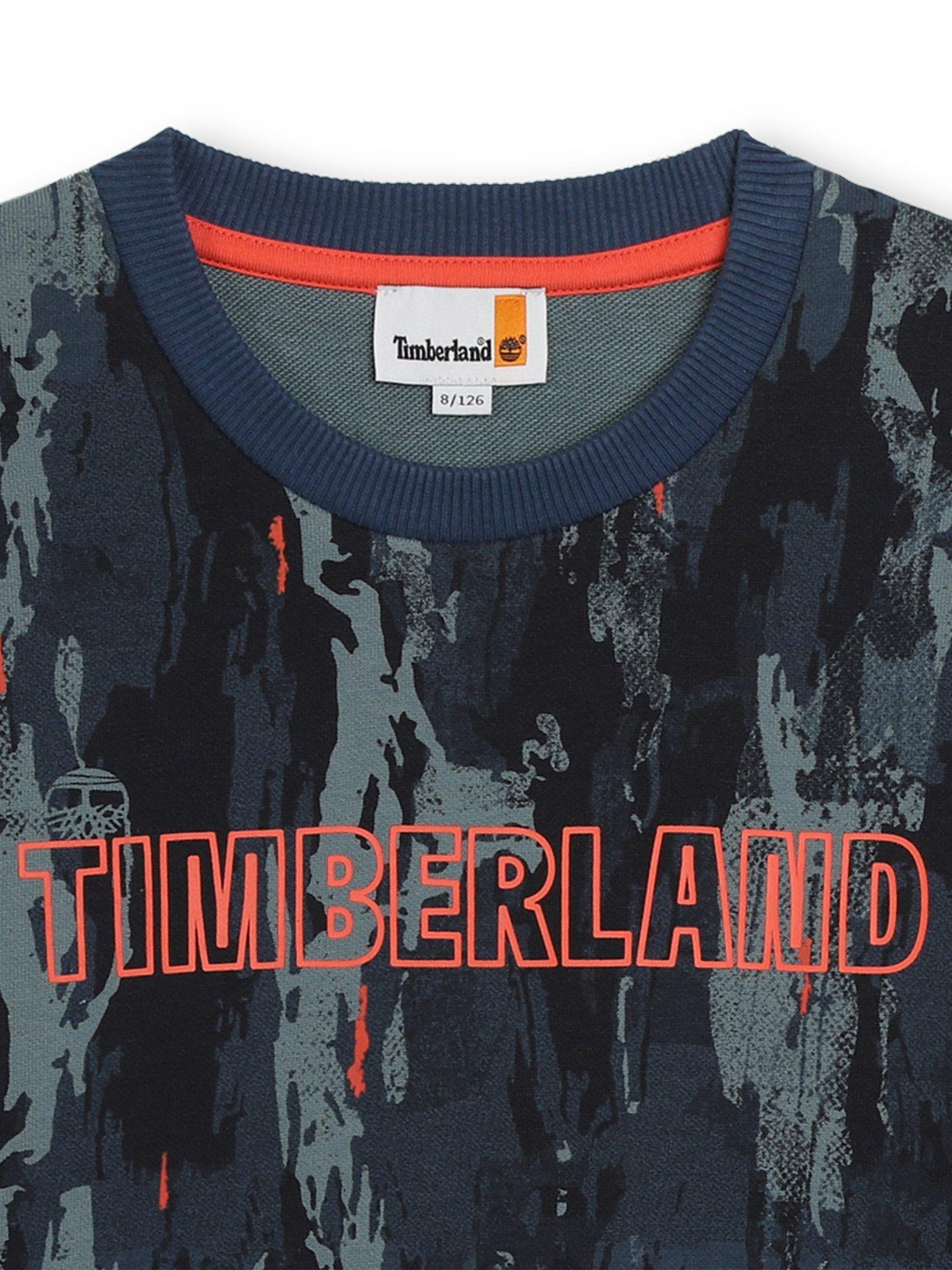 Product image 3 of 3, which shows Timberland Kids' Logo Abstract Print French Terry Sweatshirt, Multi, 4 years
