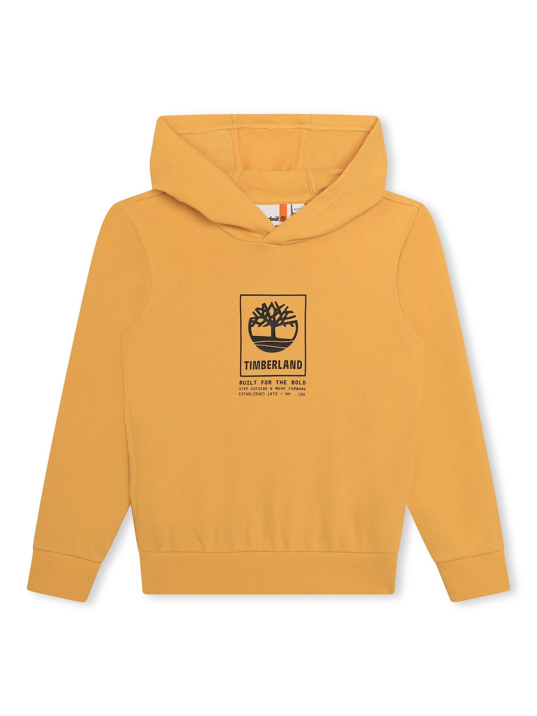 Timberland Kids' Logo Hooded Sweatshirt, Yellow/Multi